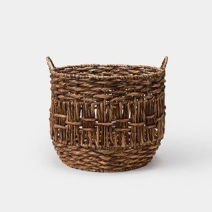 <b>Cheap</b> Wholesale Durable Natural Decorative Water Hyacinth Storage <b>Basket</b> Multifunctional For Bathroom Living Room & Bedroom - Product Image 1