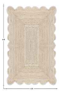 Tapis de sol en jute naturel sur mesure, grand format, minimaliste, pour chambre d'hôtes et couloir - Product Image 3