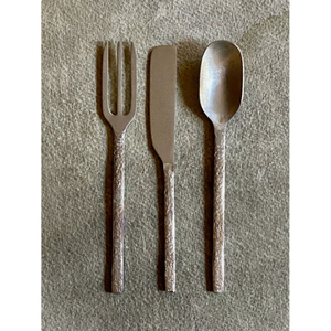 Ensemble de couverts en acier inoxydable doré avec manche plat, 5 pièces, couverts modernes pour mariage, table à manger, utilisation en vaisselle - Product Image 6