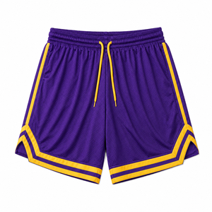 Mesh Men's Basketball Shorts Solid Breathable Quick Dry 100% Polyester Jogger Shorts New Fashion Wholesale Double <b>Layer</b> - Product Image 2