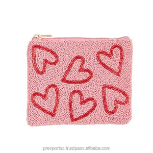 Monedero de Monedas Ajustable con Bordado de Mariquita WhimsicBold, Suave, con Cuentas, Hecho a Mano, con Cremallera Chevron, Gran Capacidad, Resistente al Agua - Product Image 3