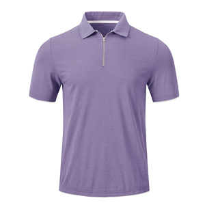 Conjunto de pantalones cortos y camisa polo con logotipo personalizado y cremallera de 1/4 para hombre, con logotipo personalizado bordado, fácil de usar. - Product Image 3