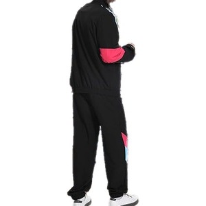 Custom Men's Zip Up Nylon Windbreaker Tracksuit Color Block Lightweight Water Resistant Jacket and Pants <b>Set</b> - Product Image 6
