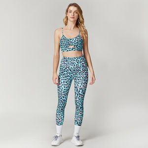 Ensemble 2 pièces décontracté pour femme, très tendance : sweat à capuche, soutien-gorge échancré et leggings froncés pour le yoga et le fitness - Product Image 4