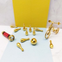 Accessoires miniatures pour maison de poupée 1:12, salle de jeux dorée fantaisie, meubles en matériau PC pour maison de poupée, jouets pour enfants