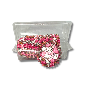 Emballages pour cupcakes ronds et carrés en papier sulfurisé à motif Hello Kitty, résistants au four et au micro-ondes, jetables, ensemble d'outils de pâtisserie - Product Image 6