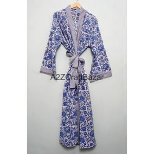 ชุดกิโมโนผ้าฝ้ายลายดอกไม้สีสันสดใส ดีไซน์ทันสมัย สวมใส่สบาย เหมาะสำหรับฤดูร้อนและฤดูหนาว พร้อมเข็มขัดปรับได้ - Product Image 1