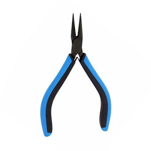 Alicates de Punta Redonda para Joyería, Mango Azul, Acero al Carbono, para Enhebrar Alambre, Abalorios y Manualidades, Equipo Profesional - Product Image 1