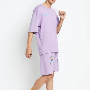 Ensemble short et t-shirt de sport pour homme en coton éponge, personnalisé, de haute qualité, séchage rapide et respirant - Product Image 3