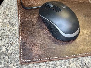 Stylish Genuine Leather Mousepad Anti Slip Base <b>Large</b> Personalized Executive Desk Mat For Professional LMP-0024 - Product Image 5