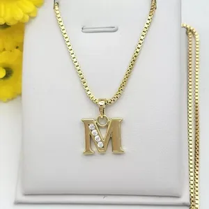 Dvars Diamond Custom Moissanite <b>Initial</b> Letter <b>Pendant</b> Minimalist Luxury Gold Plated 925 <b>Silver</b> Gift for Her - Product Image 1