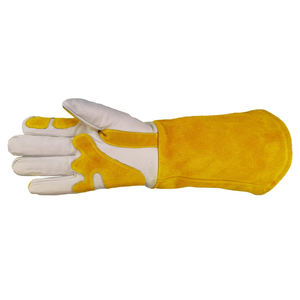 Guantes de Soldadura de Cuero Transpirables y Flexibles con Pantalla Táctil para Uso en Exteriores, Guantes de Seguridad Industrial con Protección Térmica - Product Image 5