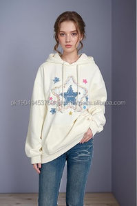 Men's <b>Vintage</b> <b>Oversized</b> Pullover Hoodie Heavyweight 100% Cotton Fleece <b>Sweatshirt</b> Embroidered Solid Pattern XL Size - Product Image 3
