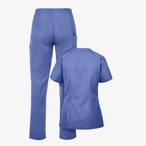 ชุดสครับผู้หญิงแขนสั้นผ้าโพลีเอสเตอร์ผสมอีลาสเทนทรงเข้ารูป ขายส่งราคาโรงงาน แฟชั่นขายดีตามสั่ง - Product Image 4