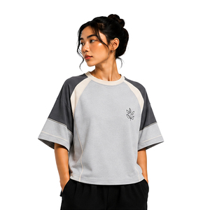 Camisetas Holgadas de Algodón Pesado para Mujer al por Mayor, Estilo Urbano de Manga Corta, Personalizables con Logotipo, Proveedor OEM ODM de Marca Privada - Product Image 1
