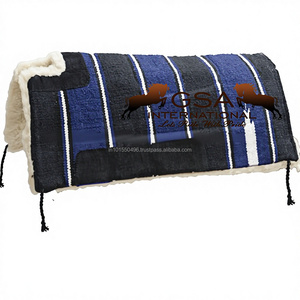 Taille personnalisée 30x30 32x32 Navajo Tapis de selle en coton avec coussin en feutre bas en polaire pour les cavaliers au meilleur prix de gros - Product Image 3