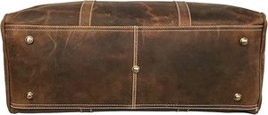 Sac de voyage unisexe en cuir véritable avec bandoulière réglable, grande capacité, style vintage, fermeture éclair - Product Image 2