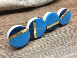Perillas de resina de madera de lujo y Latón para armarios y cajones Perilla de herrajes para muebles de Falak World Export - Product Image 2