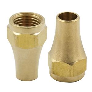 Conector de latón machinado con precisión para tubo, tipo abocardado con tuerca larga (AOL153) SAE # 010111 - Product Image 3
