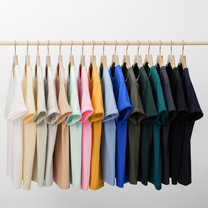T-shirt personnalisé en coton 100% pour homme, coupe classique unisexe, col rond, manches courtes, respirant, tricoté, design uni, décontracté, été - Product Image 3