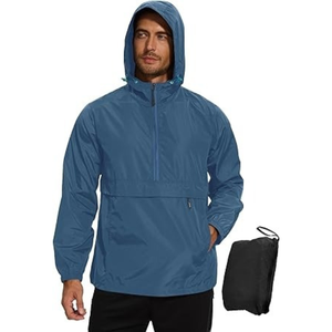 Veste coupe-vent respirante antibactérienne à capuche personnalisée pour unisexe, légère, imperméable, vêtements de sport streetwear, vente en gros OEM USA - Product Image 1