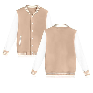 เสื้อแจ็คเก็ตวาร์ซิตี้แบบกำหนดเอง ปักโลโก้ คุณภาพสูง ทำจากผ้าขนสัตว์และหนัง แจ็คเก็ตเบสบอล - Product Image 5