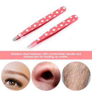 Pinzas para Cejas de Acero Inoxidable Hechas a Mano, Duraderas, con Punta Inclinada Negra, Pinzas de Belleza para Dar Forma a las Cejas, las Más Demandadas al por Mayor - Product Image 5