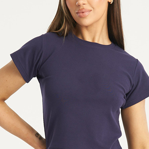 Vest Women's Tank <b>Top</b> Sexy Stretch Sleeveless T-shirt Summer Slim Blank <b>Cropped</b> Round Neck Solid Color Casual Vest - Product Image 5