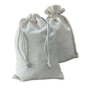 Hemp <b>Drawstring</b> Bag Natural Color Solid Pattern Custom Printing Low Moq Sustainable Reusable Eco Friendly Craft Storage <b>Pouch</b> - Product Image 4