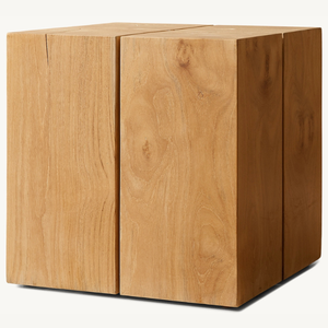Strong and Durable <b>Cube</b>-Shaped Teak Wood Coffee <b>Table</b> Modern Design Eco-Friendly for Living Room or Indoor Use - Product Image 1