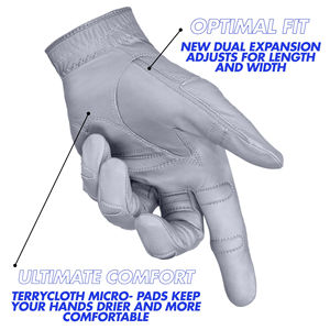 Men Left Hand Custom Logo Magnetic <b>Ball</b> Marker <b>Golf</b> Glove Real Cabretta Leather Gloves - Product Image 4