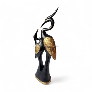 Sculpture d'Oiseau Grue en Polyrésine AG Elements, 12 Pouces, Statue Décorative Moderne pour Table, Ornement Animalier de Luxe pour l'Intérieur de la Maison - Product Image 1
