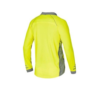 Camiseta de Manga Corta de Alta Visibilidad para Hombre, Color Amarillo Sólido, Secado Rápido, Transpirable, Tejido Ecológico de Poliéster/Algodón - Product Image 2
