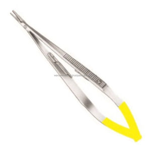 Portaagujas Castroviejo de Punta T/C de Calidad Premium, Instrumentos Quirúrgicos de Sutura de Acero Inoxidable |   Portaagujas - Product Image 1