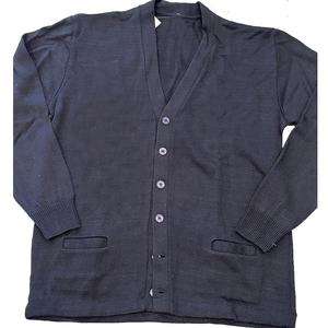 Men's Solid Color V-Neck <b>Cardigan</b> Full Sleeve Button Closure Cotton Knit Sweater Winter <b>Thick</b> Anti-Pilling Feature - Product Image 1