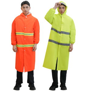 Weatherproof Reflective Rain <b>Jacket</b> Waterproof Hooded Safety Coat for <b>Men</b> High Visibility Workwear Outdoor Windbreaker New Top - Product Image 4