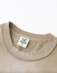 Débardeur Homme Col Rond 100% Coton 285 GSM Style Délavé Personnalisé Sans Manches Coupe Ample Streetwear Haut d'Entraînement Vierge - Product Image 3