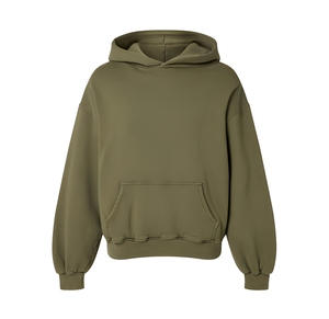 Sudadera con capucha personalizada con estampado puff, de algodón grueso, estilo boxy, con etiqueta privada para marcas estadounidenses de ropa urbana de lujo. - Product Image 6