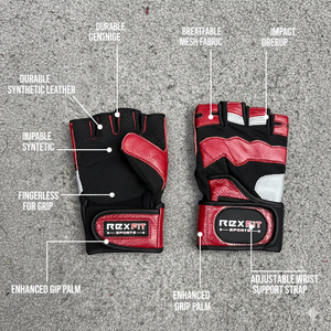 Guantes Deportivos Rexfit para Hombre, Guantes de Entrenamiento con Agarre de Silicona en Toda la Palma, Guantes Transpirables para Levantamiento de Pesas y Entrenamiento Físico - Product Image 5