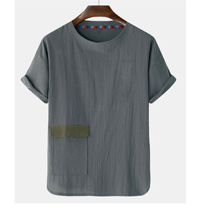 เสื้อยืดผู้ชาย ผ้าฝ้ายพรีเมียม เนื้อนุ่ม สวมใส่สบาย เสื้อยืดลำลองสำหรับผู้ชาย ชุดลำลองประจำวัน แฟชั่นทันสมัย ดีไซน์ทันสมัย คุณภาพสูง - Product Image 1