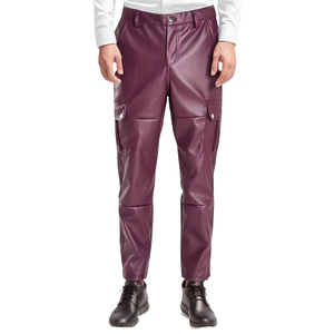 Pantalones de cuero genuino personalizados para hombre con personalización completa en piel de oveja y cuero PU, pantalones largos - Product Image 3