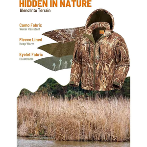 Chaqueta de Caza Casual de Invierno Profesional GRACE SIGN, Estampado de Camuflaje, Tejido Elástico Duradero, Alto Rendimiento, Unisex - Product Image 3