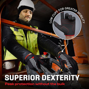 Synthetic Leather Mechanic Gloves Reinforced Fingers Thumb Double-Stitched Palm Anti-Static Heat Resistant Breathable Spandex - Product Image 3