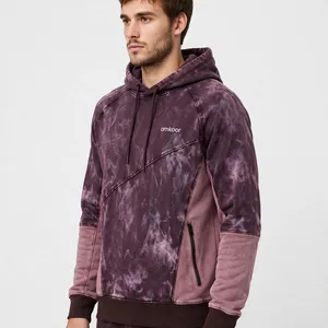 Sudadera con Capucha Tie Dye de Color Personalizado para Hombre, Corte Regular, Felpa Francesa, Informal, Otoñal - Product Image 4