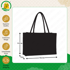 Nueva llegada de stock: Bolsa de compras de yute ecológica de alta calidad hecha en India para uso diario con asa de caña a bajo precio - Product Image 3