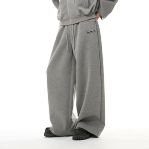 Women's Flared Joggers Mid Waist Breathable Eco-Friendly Polyester/Cotton Full Length Trousers - Product Image 3