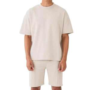 Conjunto Deportivo de Primavera para Hombre de Alta Calidad, 2 Piezas, Camiseta y Pantalones Cortos, Secado Rápido, Estilo Vintage con Bloques de Color - Product Image 4