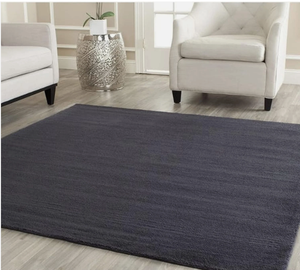 Alfombras de Lana Hechas a Mano con Técnica Tufted - Ecológicas, Color Personalizable, Gris Oscuro, Diseño Novedoso, Aptas para Mascotas, Pelo Medio, para el Hogar - Product Image 2