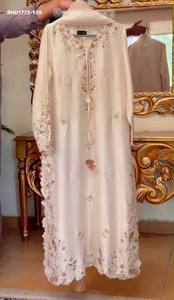 Último diseño de cristal romano con trabajo de corte floral de 3 mm, conjunto de caftán, pantalón y dupatta con mangas acampanadas, exportador de moda femenina - Product Image 4