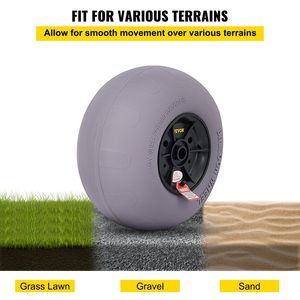 Ruedas de Repuesto de 13 Pulgadas para Carritos de Playa, Neumáticos de TPU para Arena, para Carritos de Kayak y Canoas, con Bomba de Aire Gratuita, Ruedas Giratorias Fáciles de Usar - Product Image 5